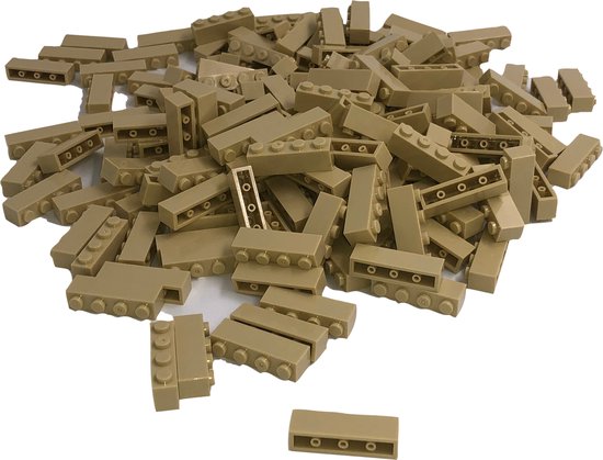 100 Bouwstenen 1x4 | Tan | Compatibel met Lego Classic | Keuze uit vele kleuren | SmallBricks