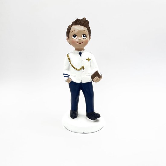 Y956 Figuur voor cake, communie, admiraal 13 cm, meerkleurig, 5 x 13 cm