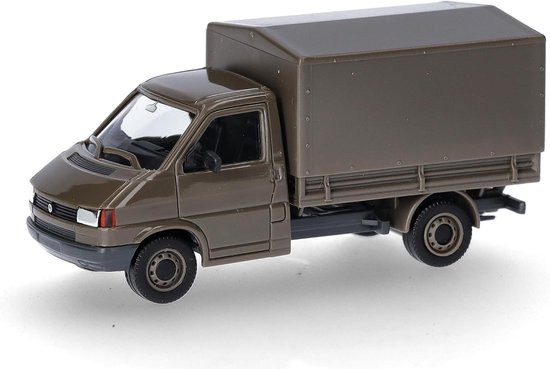 Herpa Volkswagen 700832 Modelauto Volkswagen (VW) T4 Pritsche Heereslogistic Centre (Oostenrijk/Wels), miniatuur op schaal 1:87, verzamelstuk, Made in Germany, model van kunststof