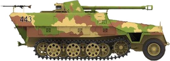 - Model semi-chenilled Sd.kfz. 251/22 Ausf.d "pakwagen" |Het Werk|16022| 1:16 Model Promo Char