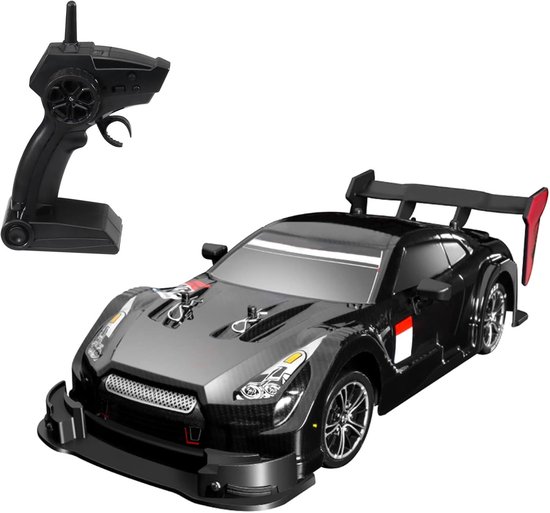 Rc drift car - Zwart - 1/16 schaal - 4WD met 40 km/u snelheid - Afstandsbestuurbare raceauto voor kinderen