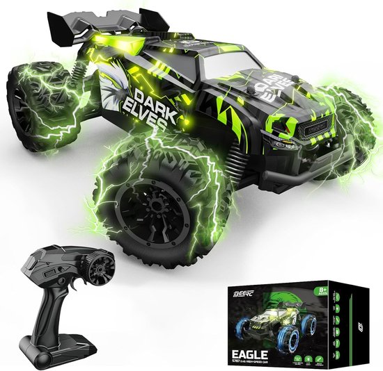 Rc drift car - Groen - Off-road RC-auto met 2,4 GHz afstandsbediening - Oplaadbare Batterijen - Voor Kinderen vanaf 8 Jaar