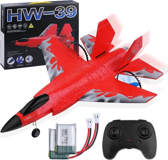 Rc vliegtuig - Rood - 2,4 GHz 2CH - Lichtgewicht EPP-schuim - Voor Beginners en Kinderen