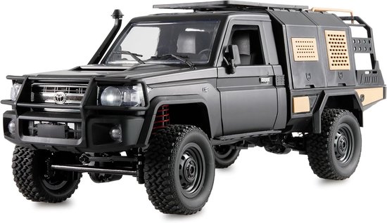 Rc drift car - 1:12 - Metalen chassis - Offroad RC Auto met Openbare Kleppen en LED-verlichting