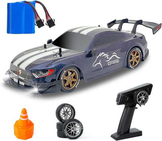 Rc drift car - Gradient kleur - 1:14 schaal - 4WD kunststof RC driftauto - Voor kinderen en volwassenen