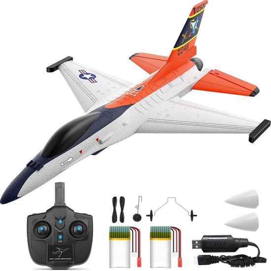 Rc vliegtuig - Wit - EPP schuim - 4-kanaals afstandsbediening met gyrostabilisatie - Voor hobbyvliegers