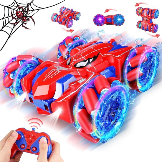 Rc drift car - Zwart - 4WD RC Auto met 360° Rotatie en USB-C Oplaadbare Accu - Speelgoed voor Kinderen