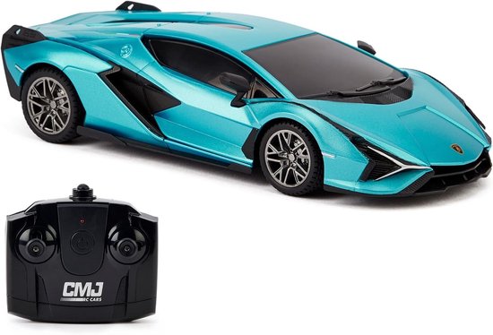 Rc drift car - Blauw - 1:24 schaal - ABS Kunststof RC Sportauto - Voor Kinderen en Volwassenen