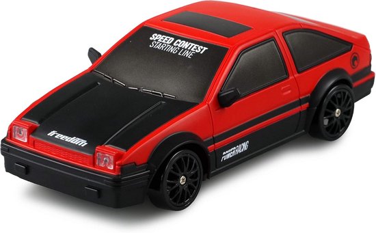 Rc drift car - Rood - 1:24 - 4WD RC Auto met LED Verlichting - Voor Raceliefhebbers