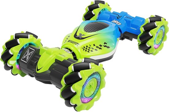 Rc drift car - Grijs - 19 x 10,5 x 6 cm - 4WD Offroad Stuntauto met Gebarenbesturing - Voor Kinderen 6-12 Jaar