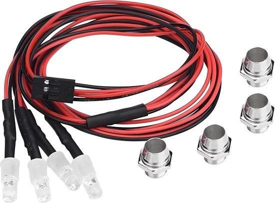Rc drift car - Wit - LED Verlichting Set - 4 Stuks - Accessoire voor RC Auto's