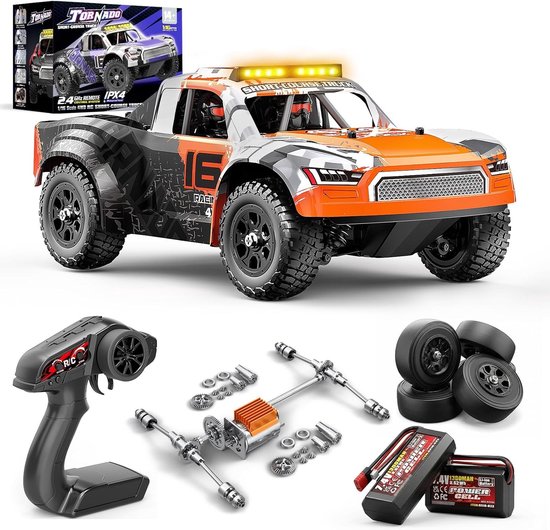 Rc drift car - Zwart - 1:16 schaal - 4WD Offroad RC Auto met 2 Batterijen - Voor Beginners en Gevorderden