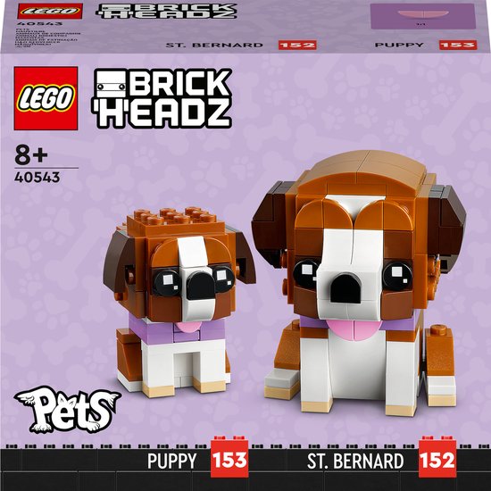 LEGO Brickheadz 40543 - St. Bernard en Puppy