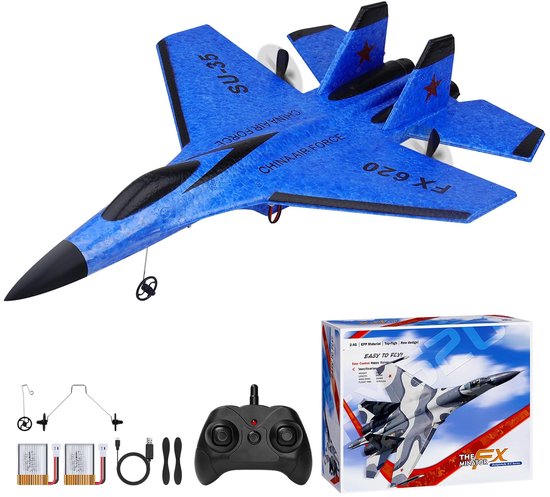 SolidKeus - RC Vliegtuig SU35 Fighter 2.4GHz, Geschikt voor Beginners