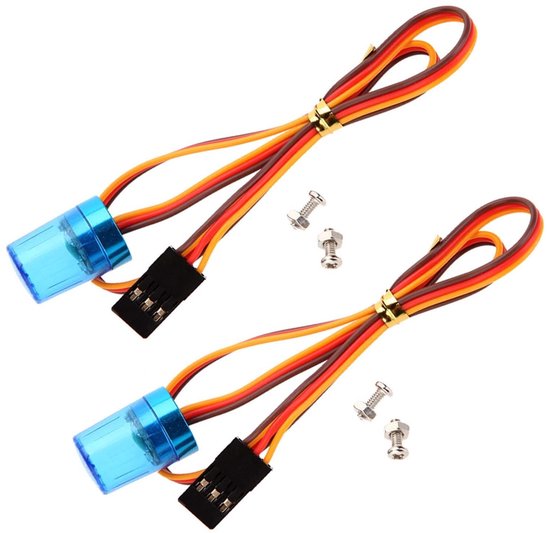 SolidKeus - 2 Stuks RC Politielamp met Strobe en Knipperfunctie voor 1/8 tot 1/16 Auto's (Blauw)