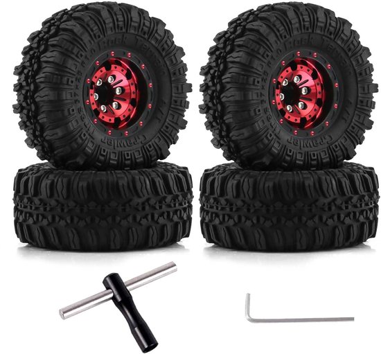 SolidKeus - 57mm RC Banden en Velgen voor 1/18 en 1/24 Auto's