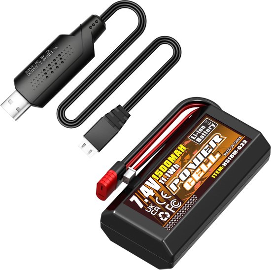 Solidchoice - Lithium-Ion Accu 7.4V 1500mAh voor RC Voertuigen