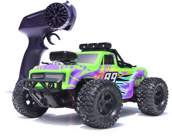 Tolvia RC Monstertruck 4WD - Bestuurbare Off-Road Auto 1:16 - Tot 25 km/u - High Speed RC Auto - 2.4 GHz Afstandsbediening - Oplaadbaar voor Kinderen & Volwassenen