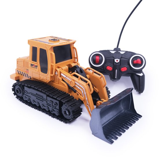 Zoem - 1:24 Bestuurbare RC Bulldozer/Graafmachine 6 kanaals - Licht en Geluid