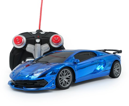Zoem - Bestuurbare RC GT3 Sportauto 1:16 Blauw - 4 kanaals - Race Auto - Speelgoed