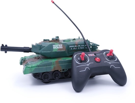 Zoem – RC Speelgoed Tank met balletjes 1:16 - Groen Camouflage – Afstand bestuurbaar
