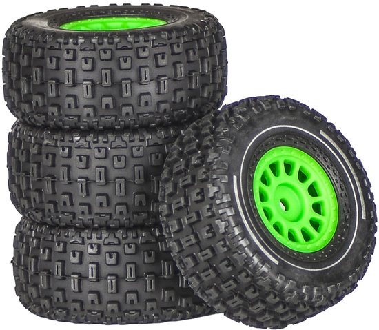 Elzusha - RC Truck Banden en Velgen - 12mm Hex, 2.5 Inch, 4 Stuks