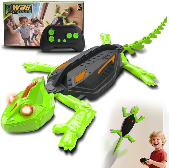 ECTEATOY® Bestuurbare Auto - RC Auto - Robot Speelgoed Binnen - Muurklimmende Gekko - Oplaadbaar - Dubbele modus voor op de vloer en tegen de muur - Geschikt voor kinderen vanaf 3 jaar