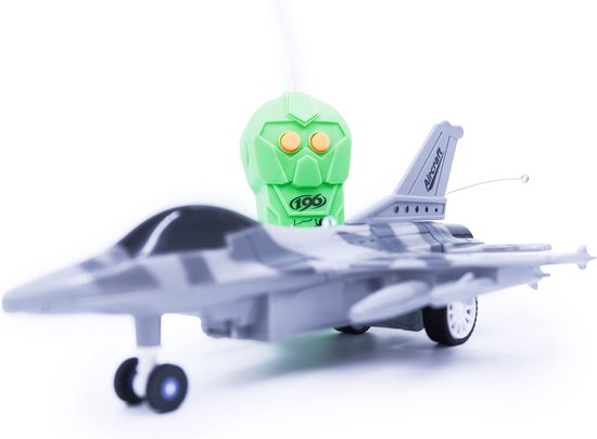 Zoem F16 Straaljager – Bestuurbaar RC Gevechtsvliegtuig met Verlichting – 2-Kanaals – 23,5 cm