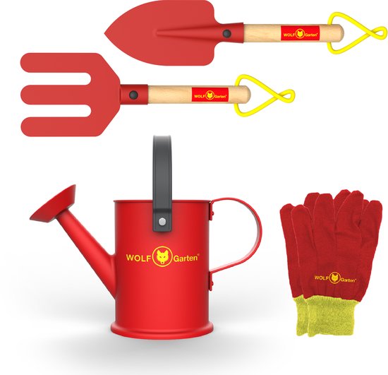 Red Toolbox Speelgoedgereedschapskoffer - Wolf Garten Kinder Speelgoed – 4-delige tuingereedschapset met accessoires RC Model Kant en Klaar