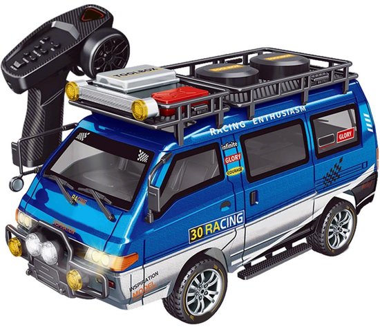 Mini RC Auto 1/24 - 3 Snelheden - Blauw