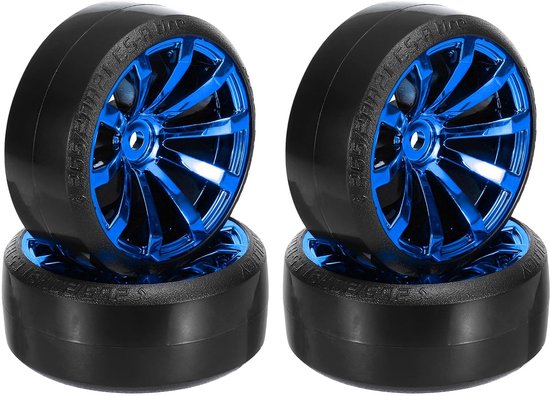Driftbanden Set voor RC Auto 1/10 - 4 Stuks - Felblauw