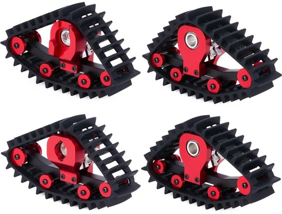 RC Auto Sneeuwbanden - 4 Stuks - Geschikt voor Traxxas 1/18 TRX4M - Rood