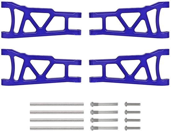 Aluminium Vervangingsonderdelen voor RC Auto's - Front & Rear A-Arms - Donkerblauw