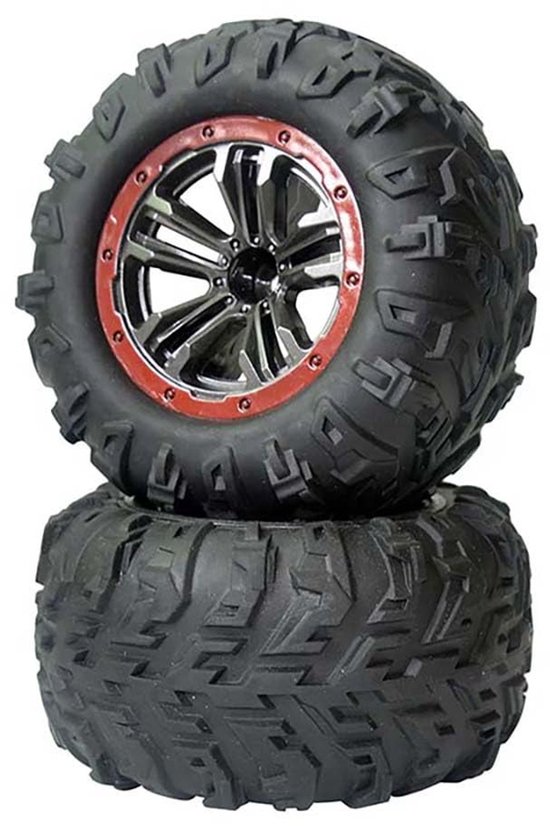 RC Auto Onderdelen - Rood en Blauw Wielset (2 stuks)