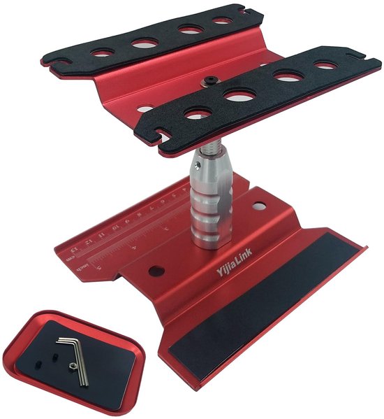 Aluminium RC Auto Reparatiestation - 360 graden draaibaar - Rood