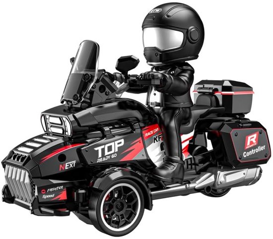 3-Wiel Drive RC Drift Auto - Mini motorauto zwart