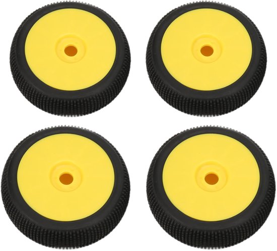 RC Wielen en Banden - Rubber - 17mm - Geel