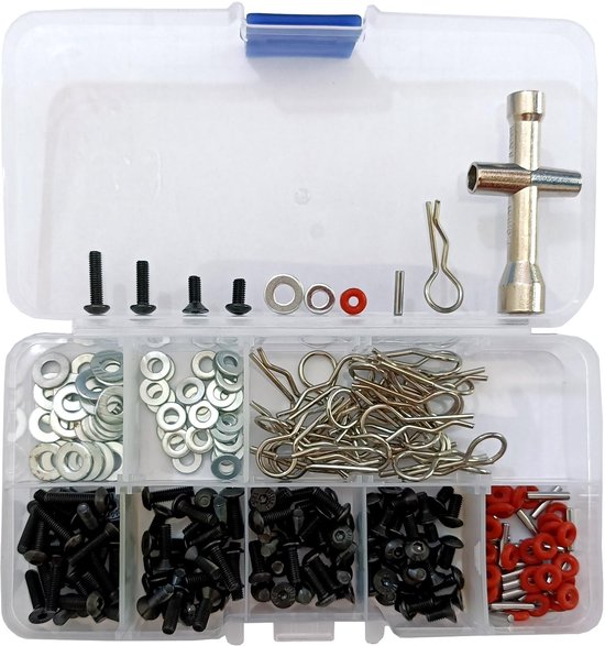 RC Auto Schroeven Kit - 240 Stuks, Inclusief Opbergtray