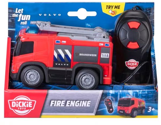 Dickie Toys RC Radiografisch Bestuurbare Brandweerwagen - Bestuurbare Brandweerauto - Bestuurbare Auto