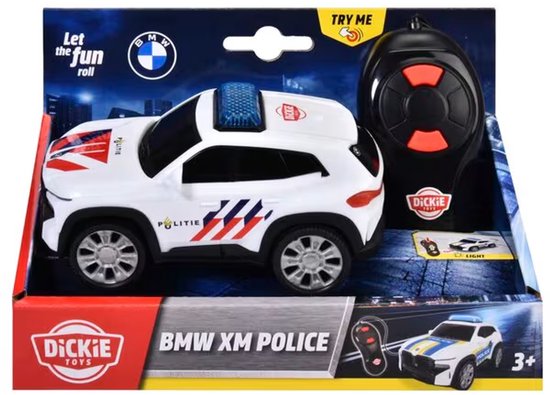 Dickie Toys RC Radiografisch Bestuurbare BMW XM Politiewagen - Bestuurbare Politieauto - Bestuurbare Auto