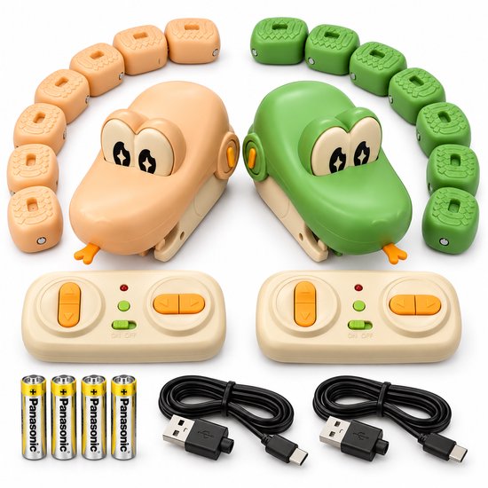Snake Game - Real Life - Interactief - Oplaadbaar - Bestuurbaar Speelgoed - 2 Spelers - Slangenspel - Geluid