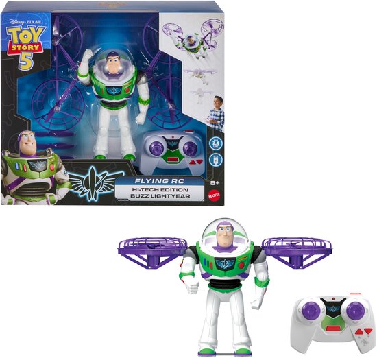 Mattel Toy Story 5 vliegende RC Buzz Lightyear speelgoed met afstandsbediening.
