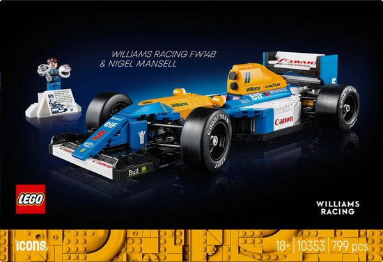 LEGO Icons Williams Racing FW14B en Nigel Mansell Formule 1 Auto - 10353