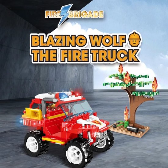 The Fire Truck - Brandweer Bouwset - Bouwpakket - Bouwblokjes - Bouwset - Compatibel met Lego bouwstenen - 252 Stuks