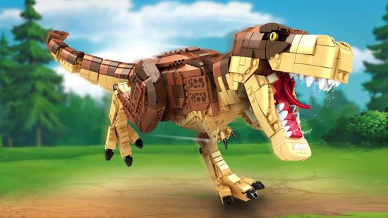 Tyrannosaurus Bouwset - Dinosaur Bouwblokjes - Jurassic World Bouwpakket - Educatief Speelgoed - 3D Puzzel - Compatibel met Lego Bouwstenen - 1606 Stuks