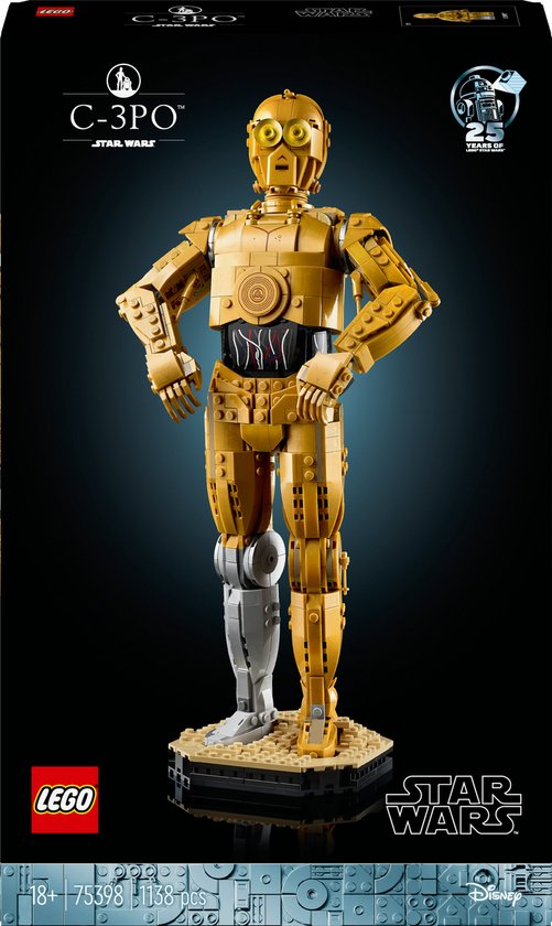 LEGO Star Wars - C-3PO Decoratie Bouwpakket met Droid Figuur - 75398