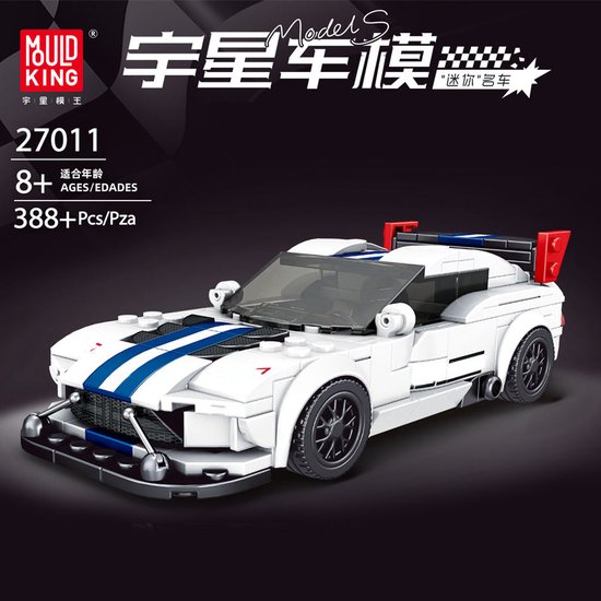 Mould King 27011 Speed Models - Dodge Viper - 388 onderdelen en vitrine - lego compatibel - bouwdoos