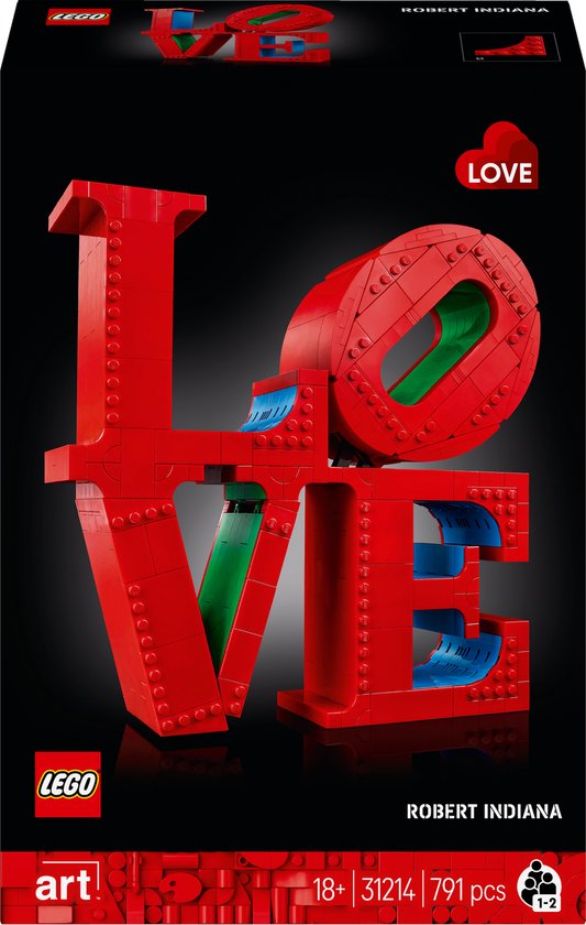 LEGO Art LOVE Woonaccessoire Decoratie Bouwpakket voor Volwassenen, Valentijnscadeau - 31214