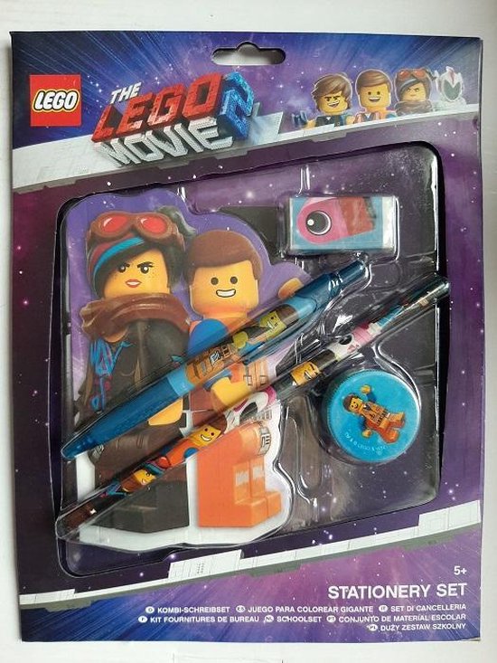 Lego Movie Stationary set - schoolset - schrijfset -potlood - pen - gum - puntenslijper - notitieboekje