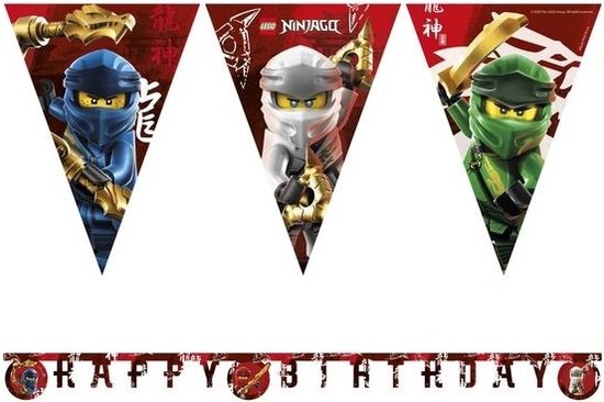 Lego - Ninjago - Feestslingers - Slingers - Ninja's - Versiering - Decoratie - Verjaardag - Kinderfeestje